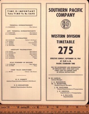 Southern Pacific Western Division 1961