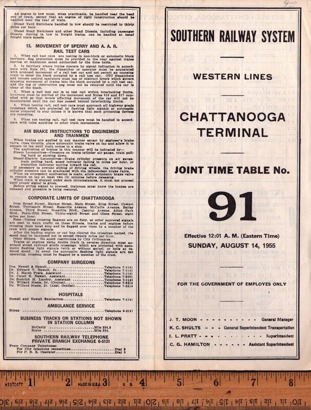 Southern Chattanooga Terminal 1955
