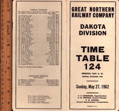 Great Northern Dakota Division 1962