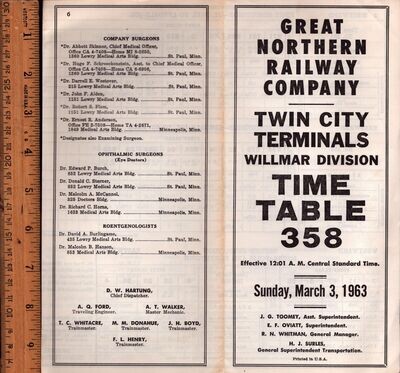 Great Northern Twin City Terminals 1963