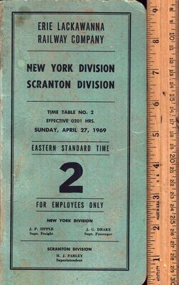 Erie Lackawanna New York and Scranton Divisions 1969