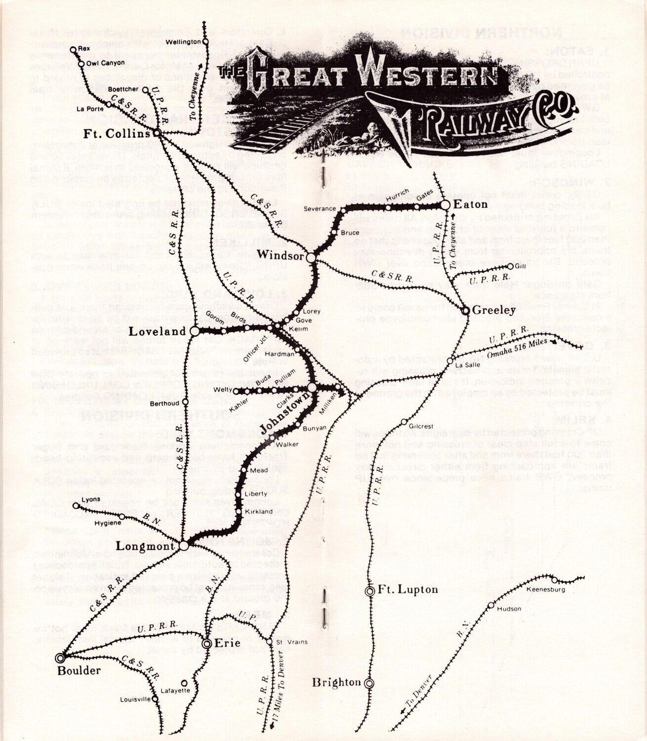 Great Western Railway Map 1982