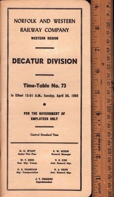 Norfolk & Western Decatur Division 1966