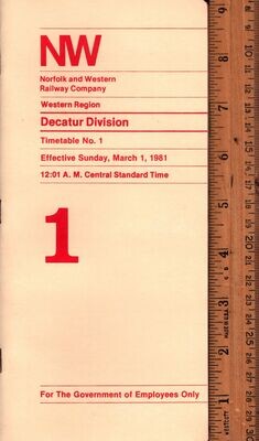 Norfolk & Western Decatur Division 1981