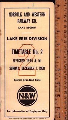 Norfolk & Western Lake Erie Division 1968