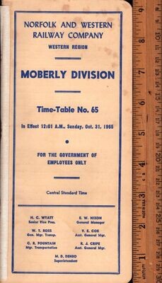 Norfolk & Western Moberly Division 1965