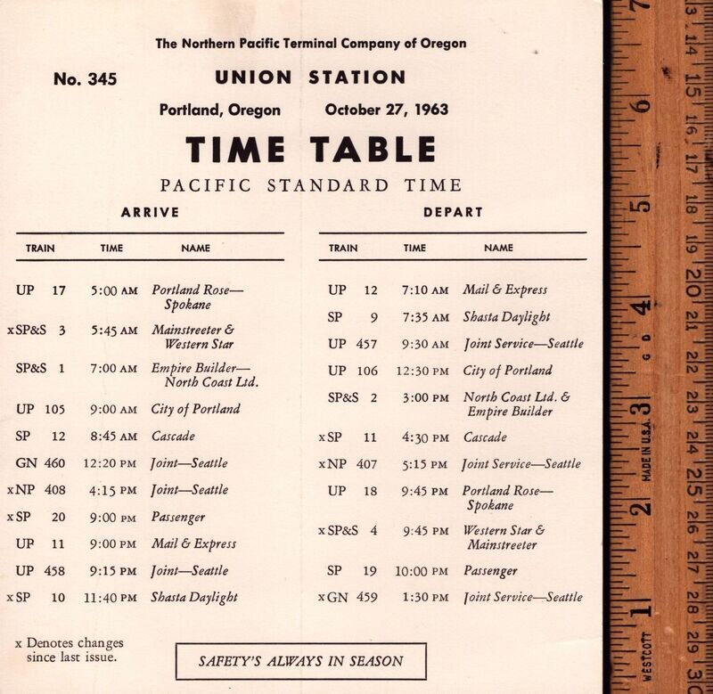Northern Pacific Terminal Company of Oregon 1963