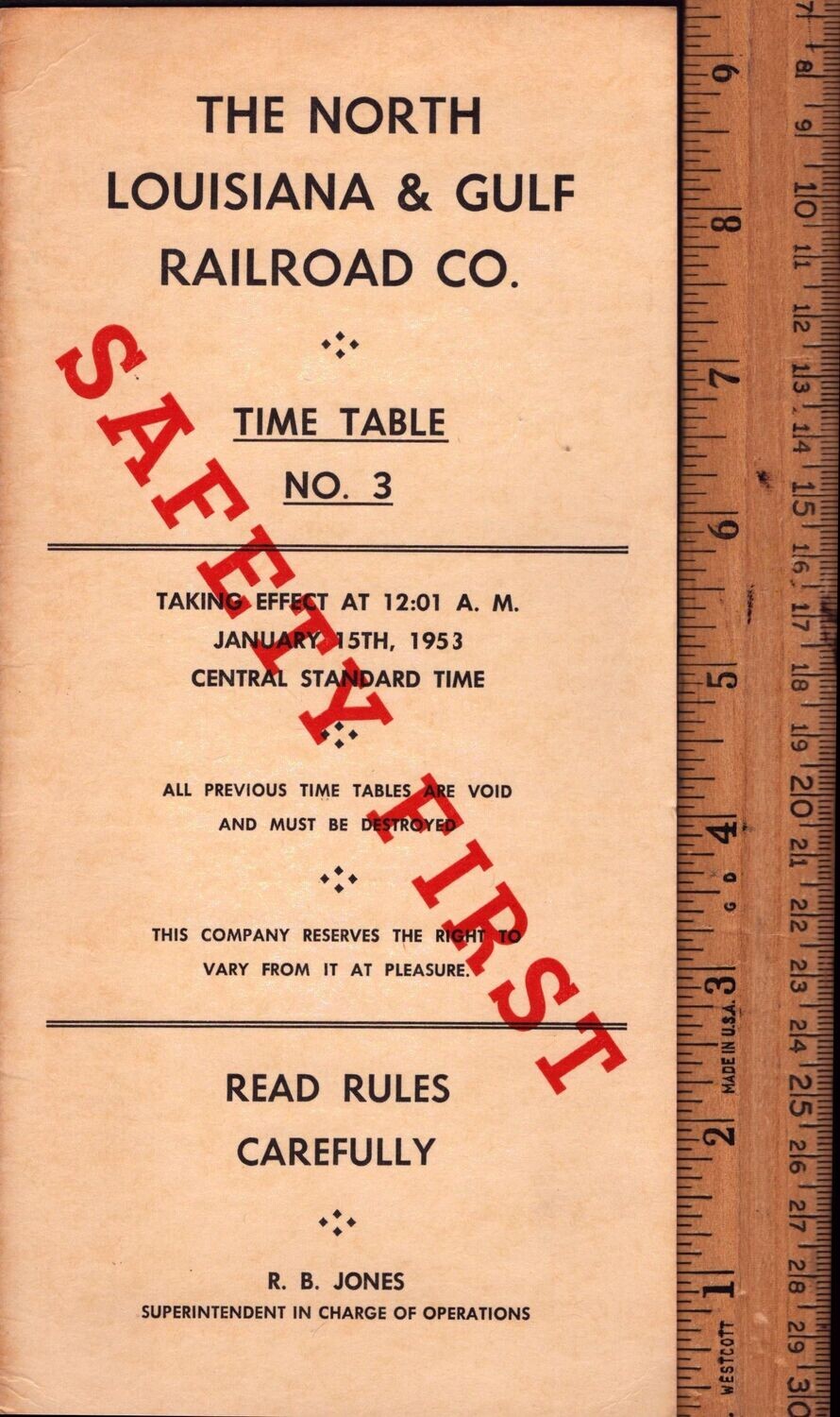 North Louisiana & Gulf Railroad 1953