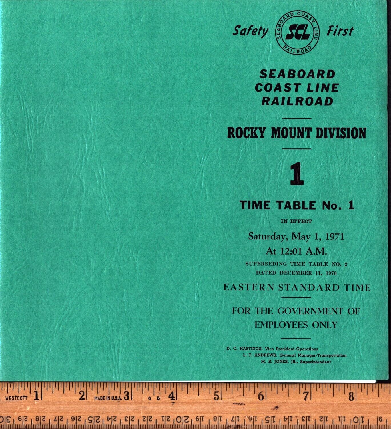 Seaboard Coast Line Rocky Mount Division 1971