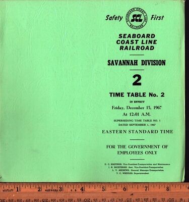 Seaboard Coast Line Savannah Division 1967