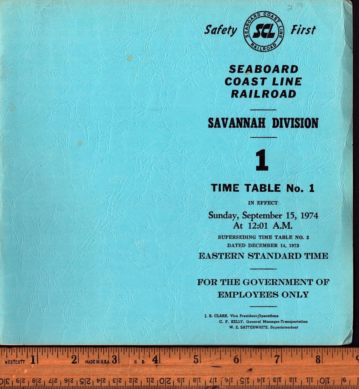 Seaboard Coast Line Savannah Division 1974