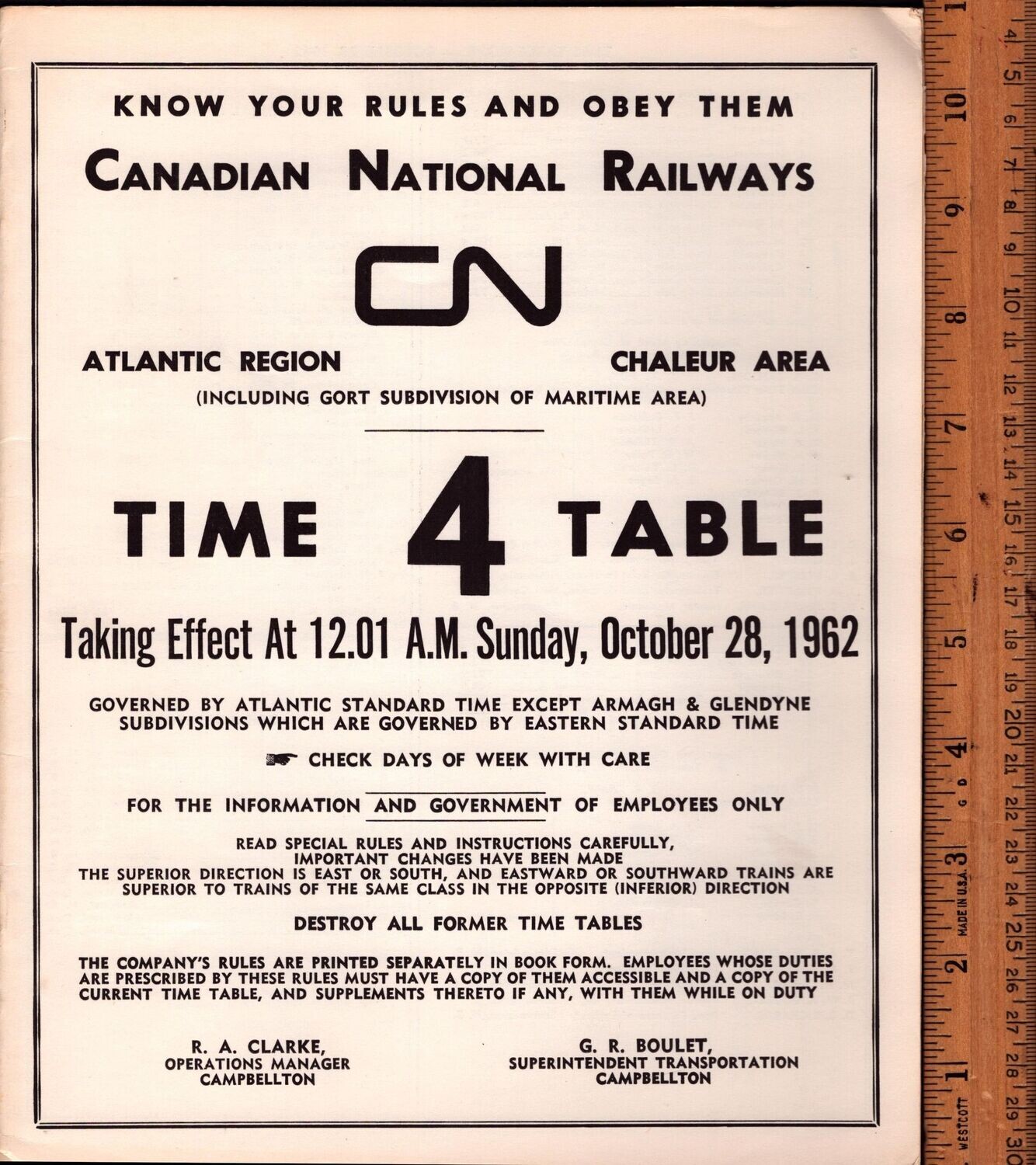 Canadian National Chaleur Area 1962