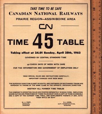 Canadian National Assiniboine Area 1963