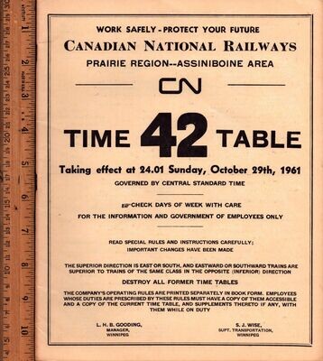 Canadian National Assiniboine Area 1961