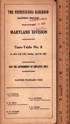 Pennsylvania RR Maryland Division 1955