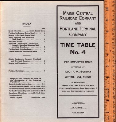 Maine Central Railroad and Portland Terminal Company 1960