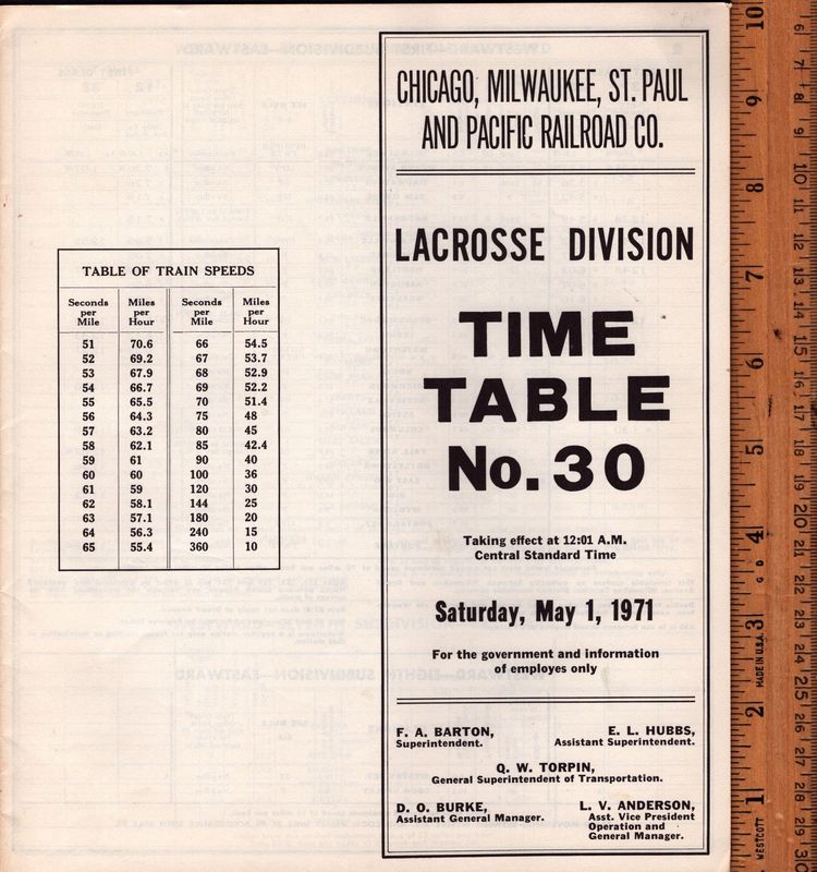 Milwaukee Road Lacrosse Division 1971