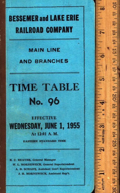 Bessemer & Lake Erie Railroad 1955