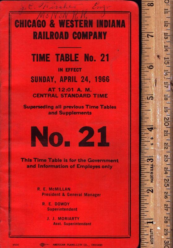 Chicago & Western Indiana Railroad 1966