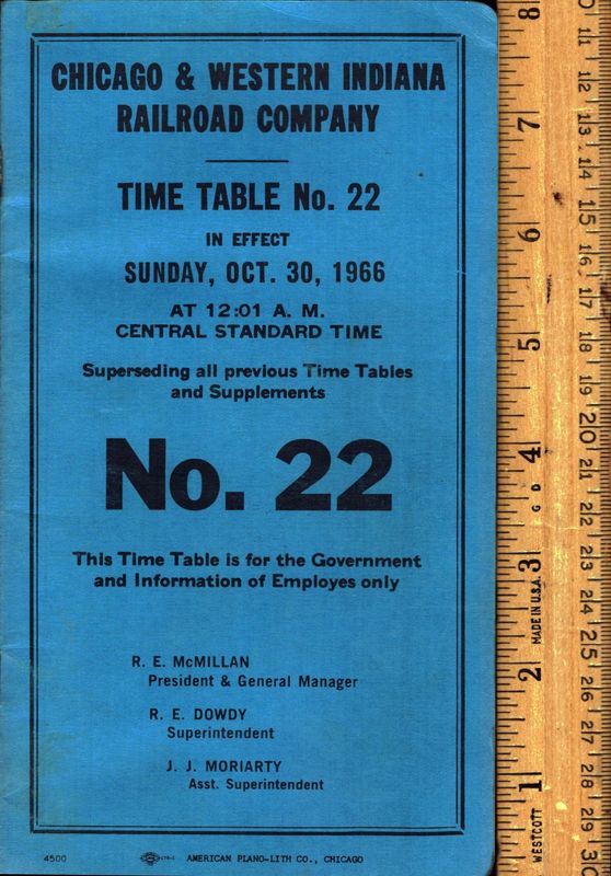 Chicago & Western Indiana Railroad 1966