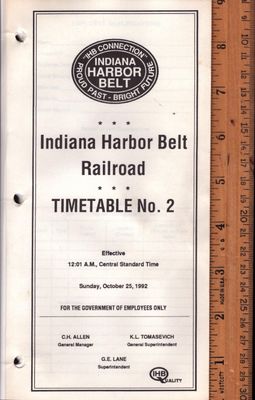 Indiana Harbor Belt Railroad 1992
