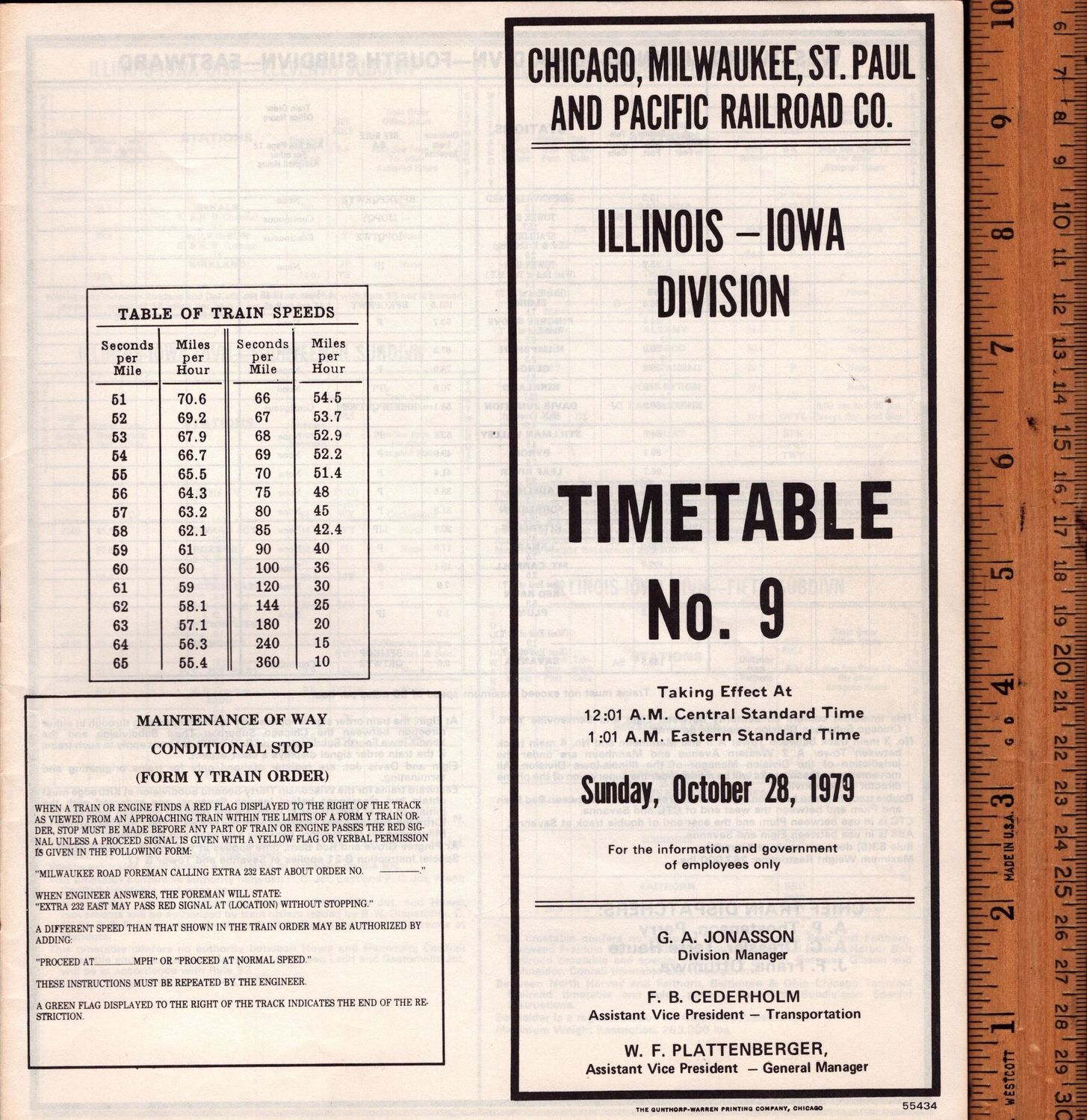 Milwaukee Road Illinois-Iowa Division 1979
