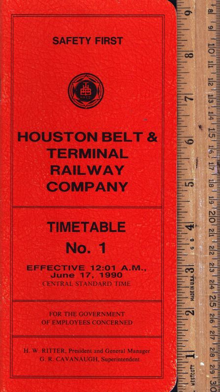 Houston Belt & Terminal Railway 1990