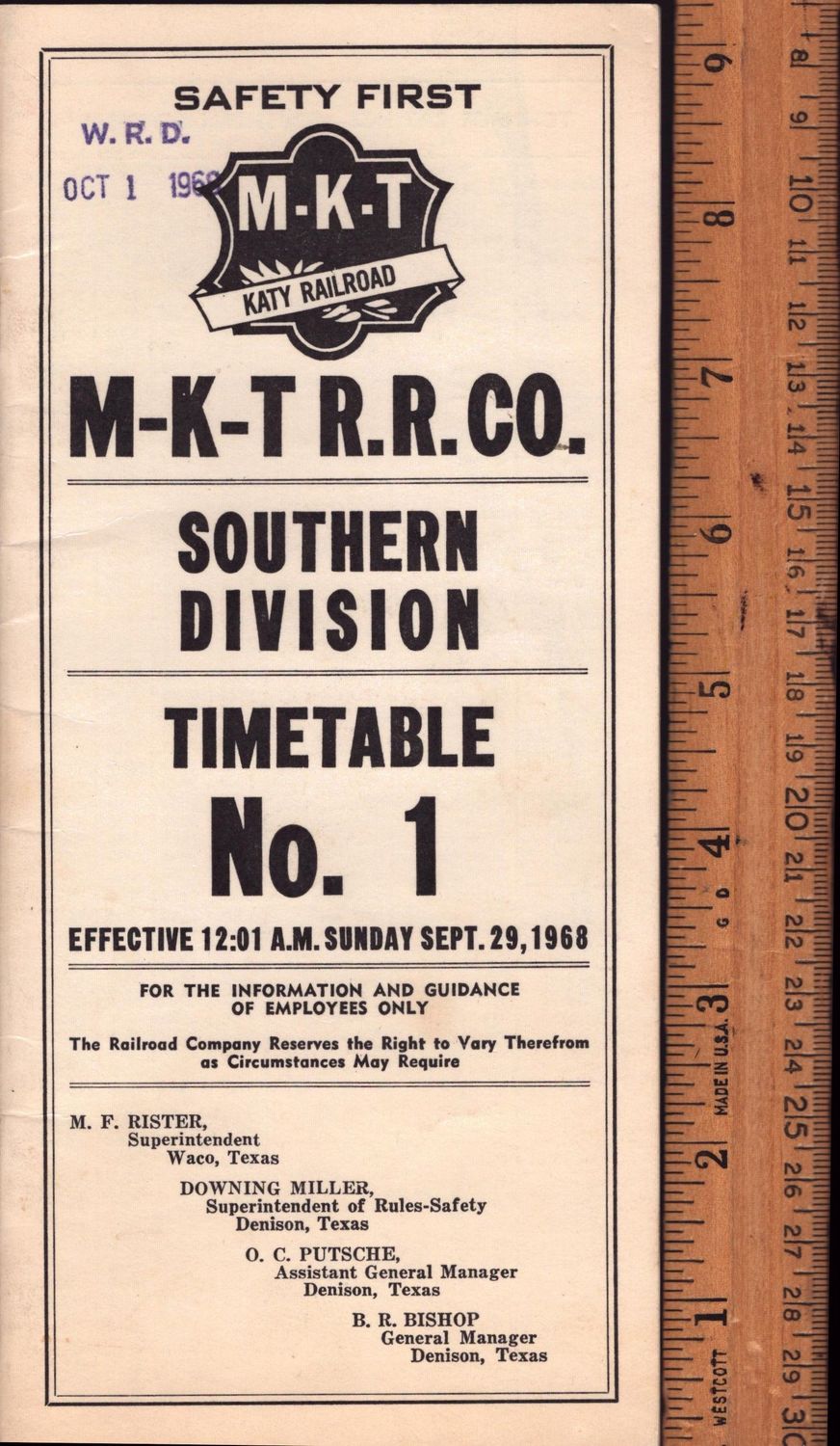 Missouri-Kansas-Texas Southern Division 1968