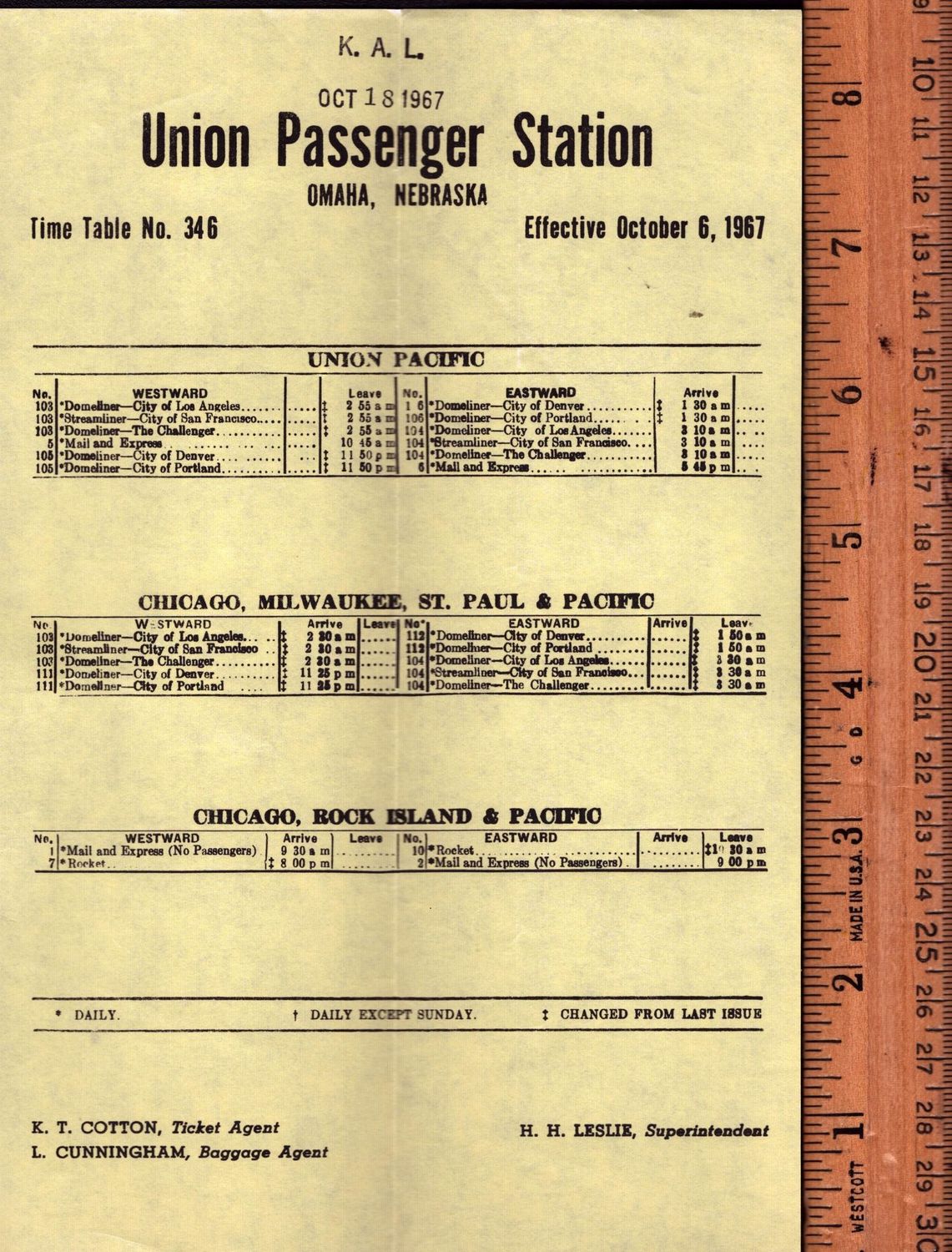 Union Passenger Station, Omaha, Nebraska 1967