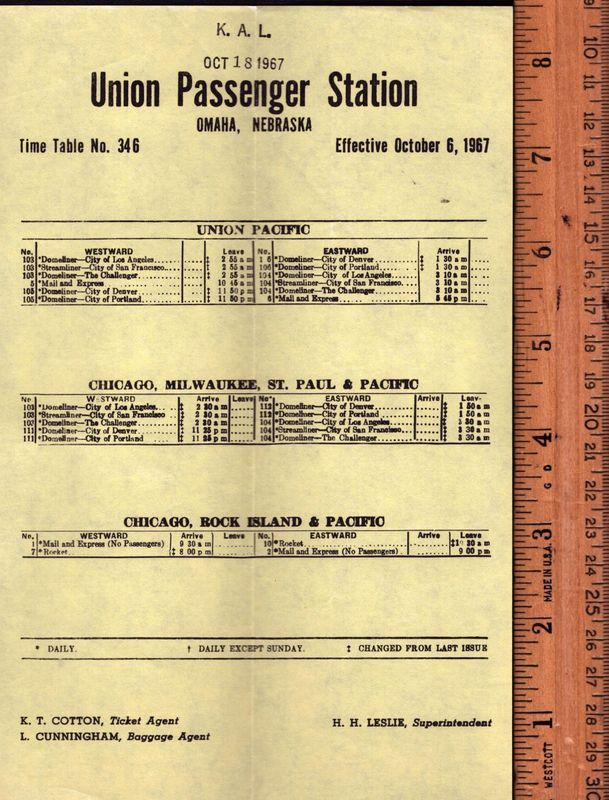 Union Passenger Station, Omaha, Nebraska 1967
