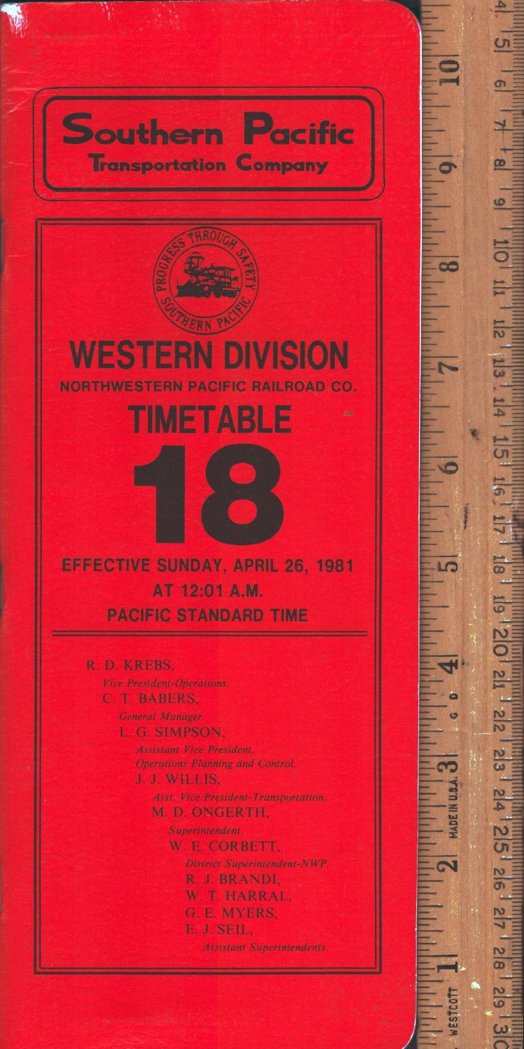 Southern Pacific Western Division 1981