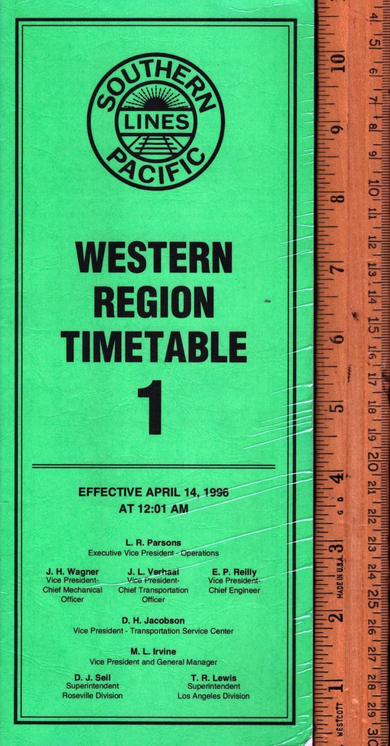 Southern Pacific Western Region 1996