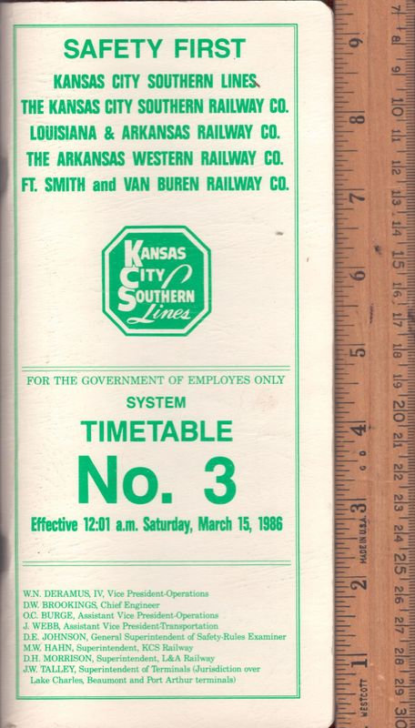 Kansas City Southern Railway 1986