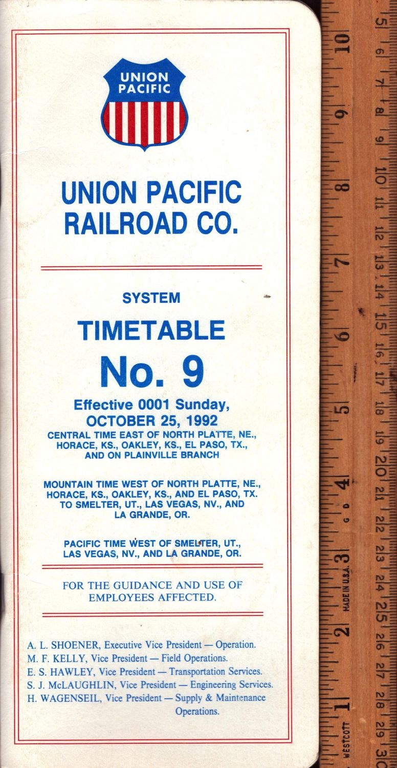 Union Pacific Railroad 1992