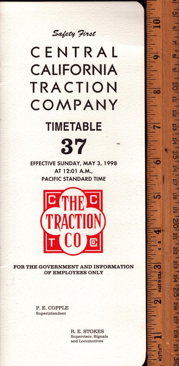 Central California Traction Company 1998