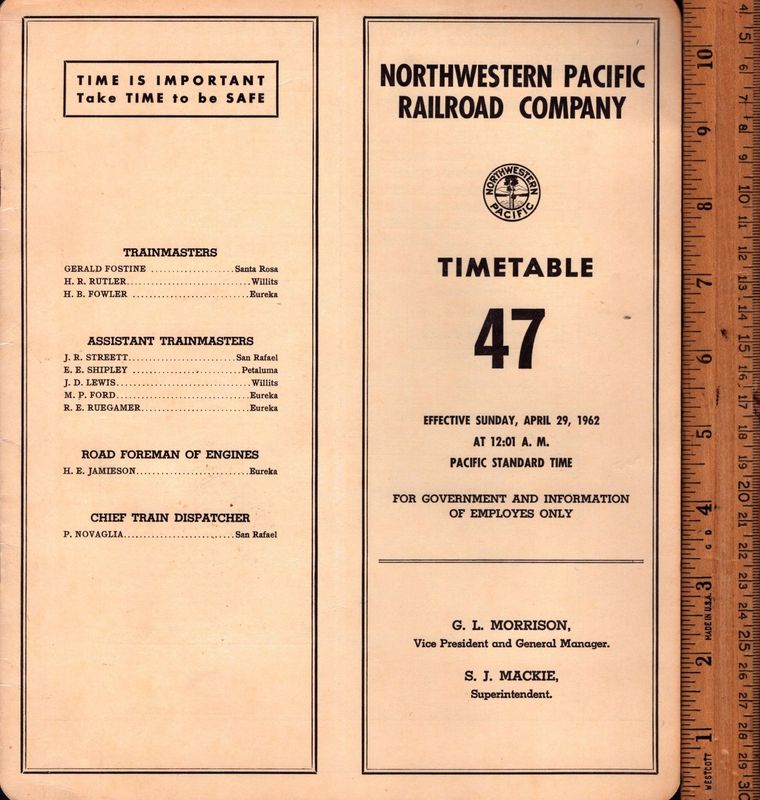 Northwestern Pacific Railroad 1962