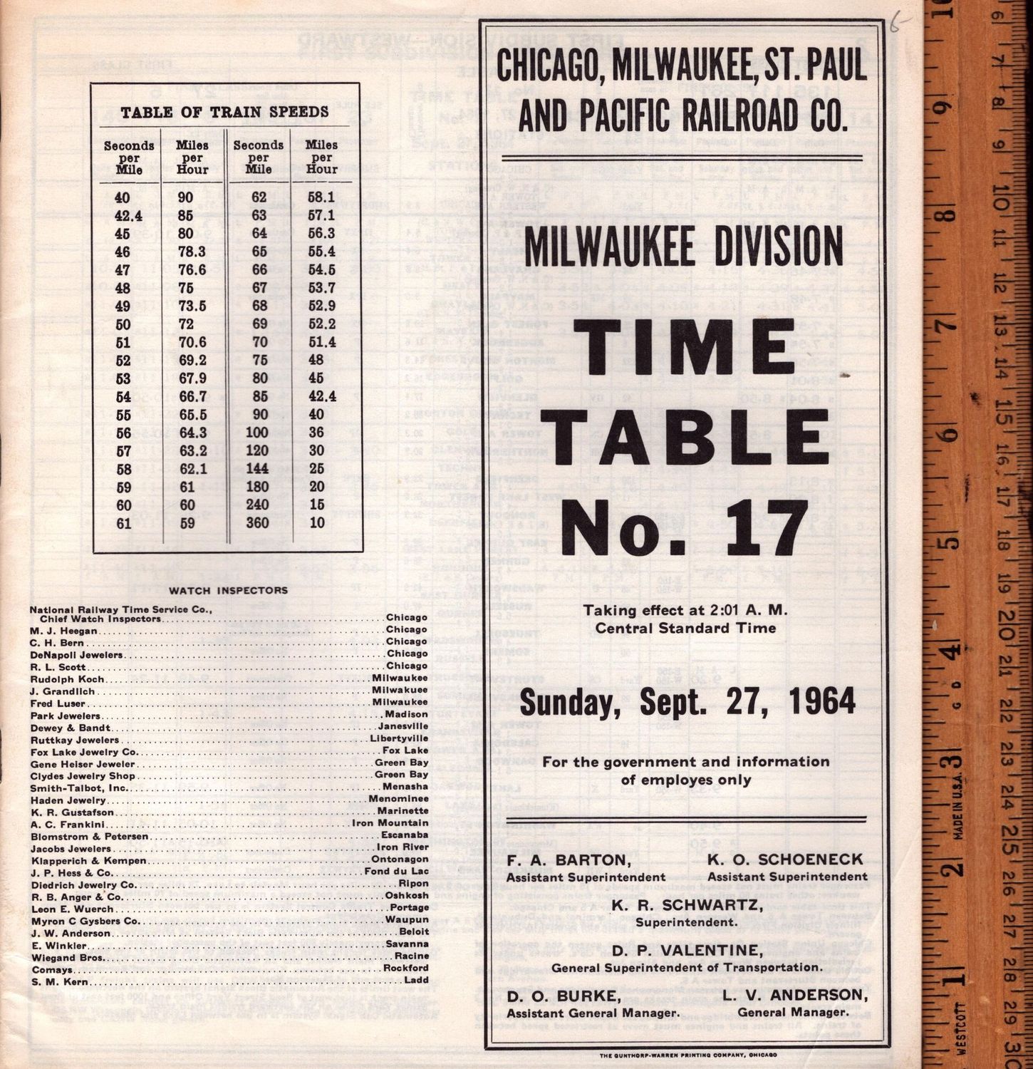 Milwaukee Road Milwaukee Division 1964