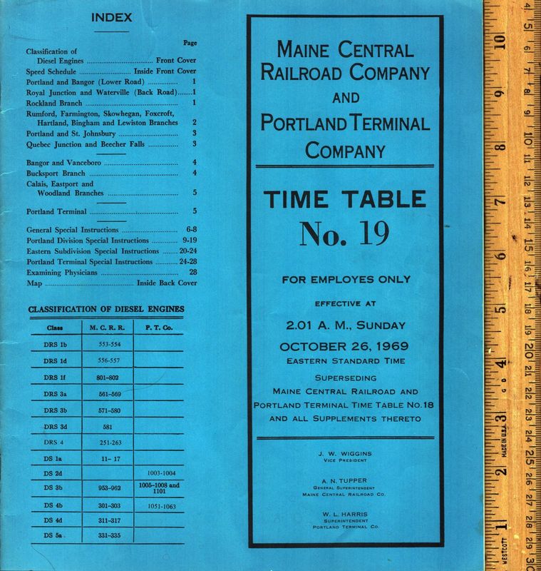 Maine Central Railroad and Portland Terminal Company 1969