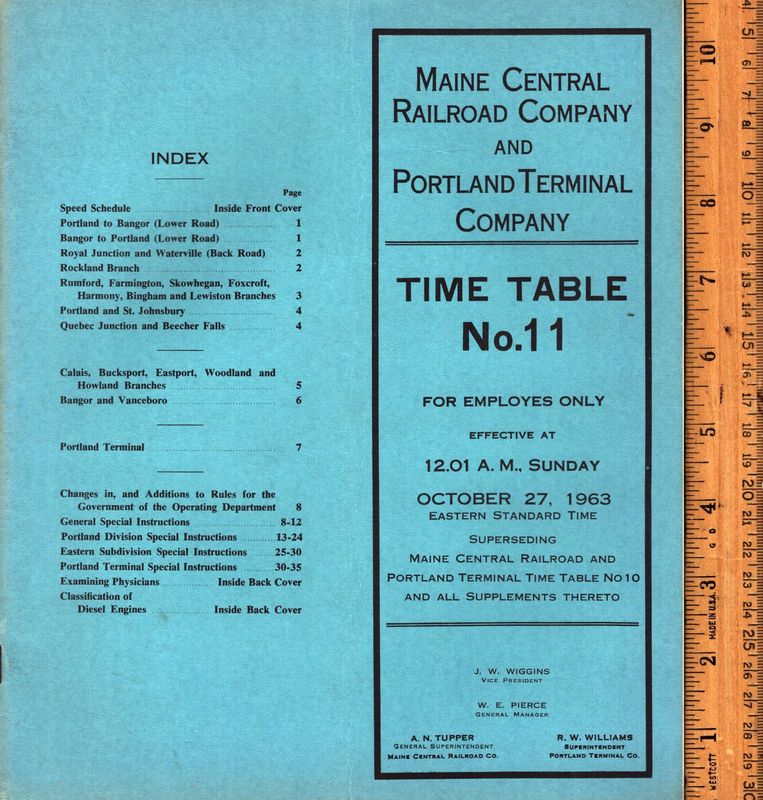 Maine Central Railroad and Portland Terminal Company 1963