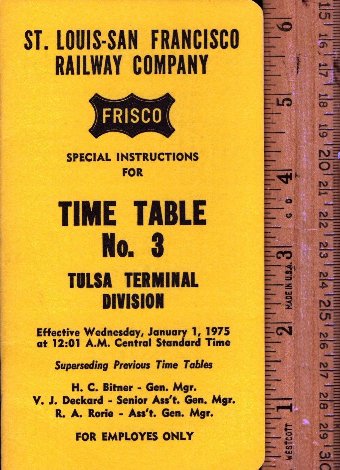 St. Louis-San Francisco Tulsa Terminal Division 1975