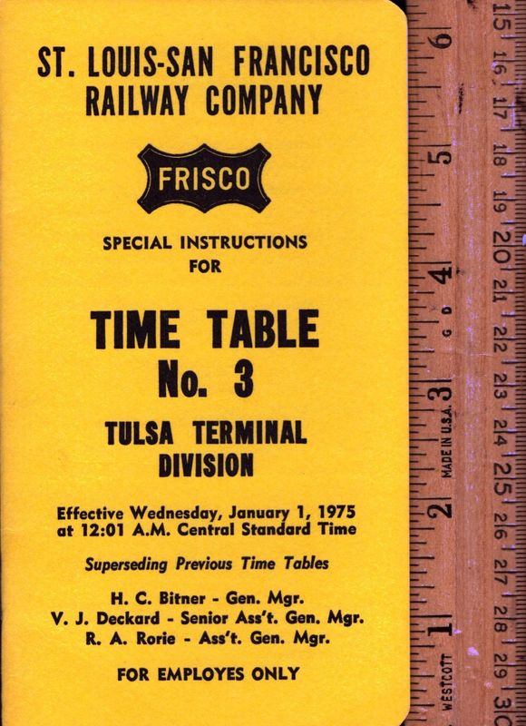 St. Louis-San Francisco Tulsa Terminal Division 1975