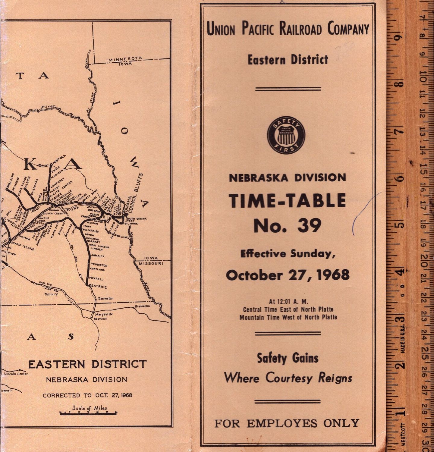 Union Pacific Nebraska Division 1968