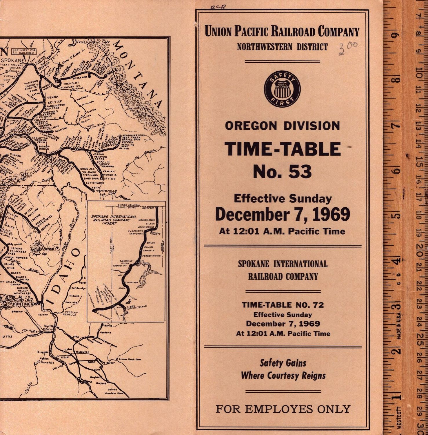 Union Pacific Oregon Division 1969