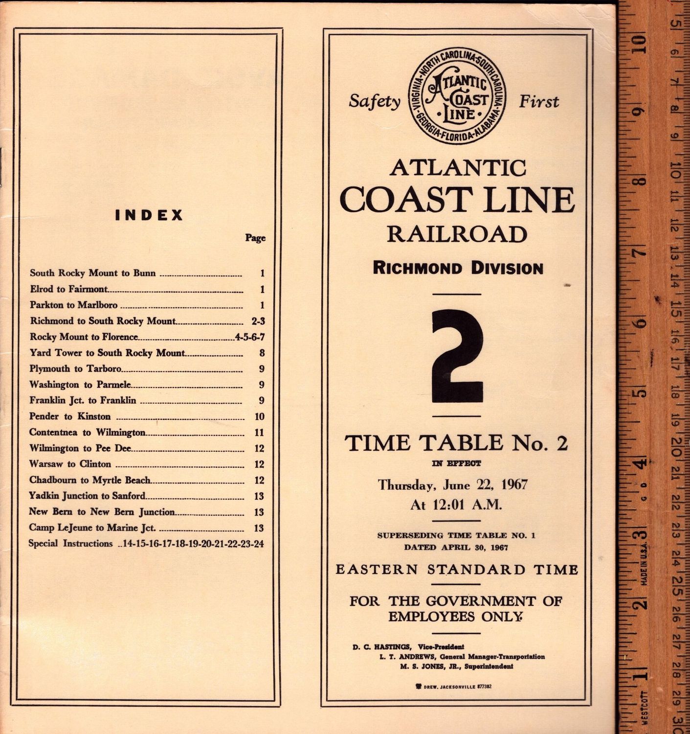 Atlantic Coast Line Richmond Division 1967