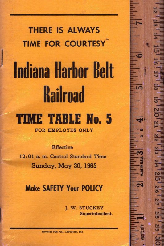 Indiana Harbor Belt Railroad 1965