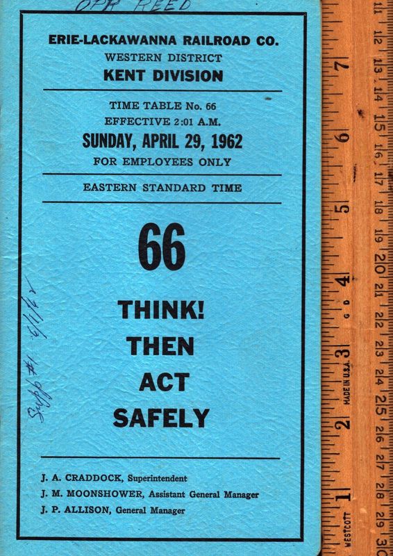 Erie-Lackawanna Kent Division 1962