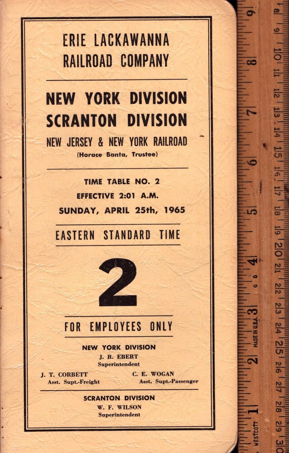 Erie Lackawanna New York and Scranton Divisions 1965