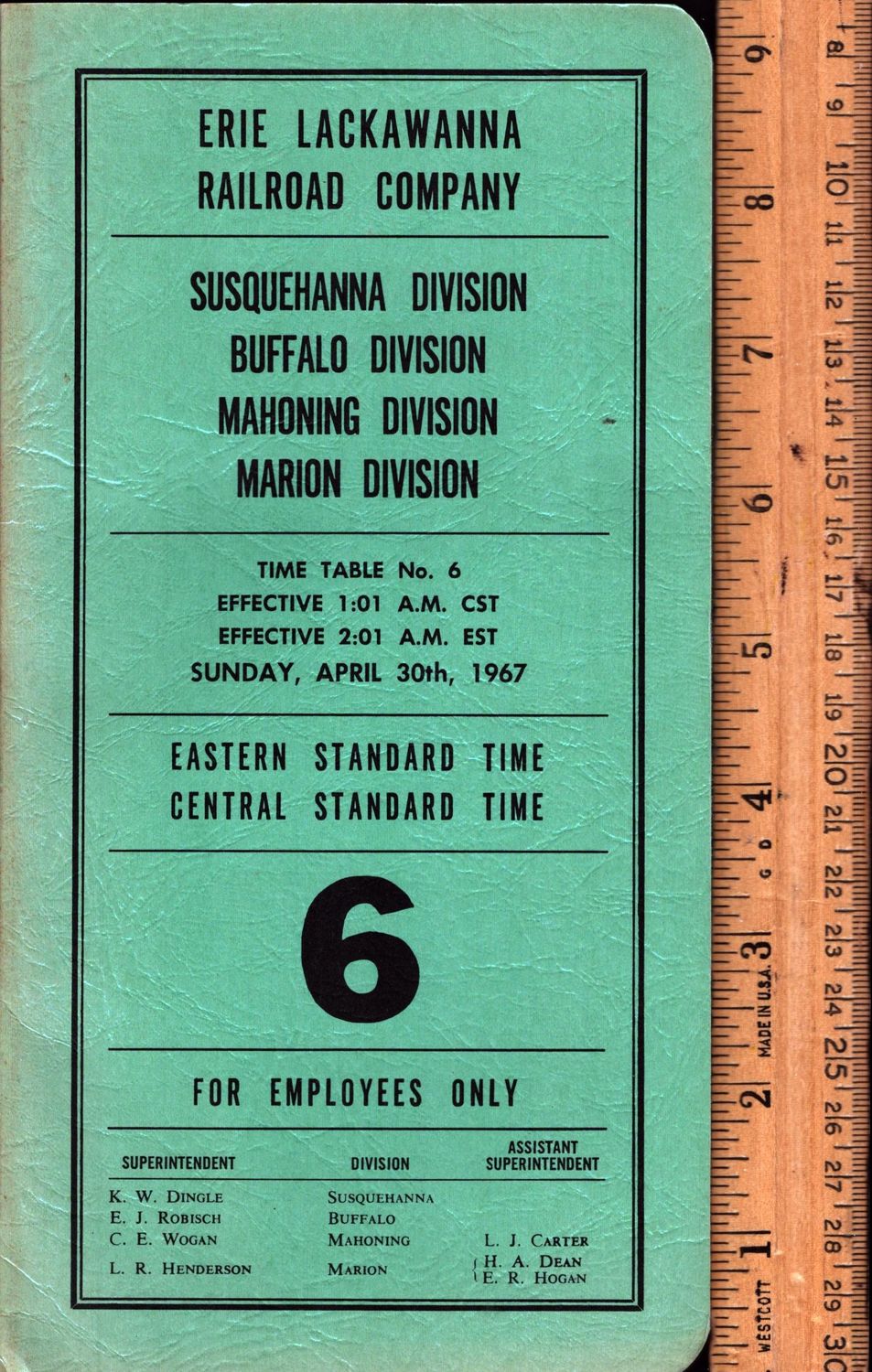 Erie Lackawanna Susquehanna, Buffalo, Mahoning and Marion Divisions 1967