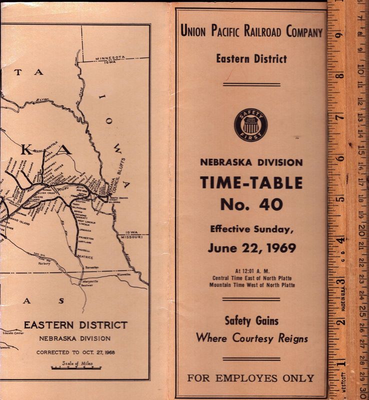Union Pacific Nebraska Division 1969