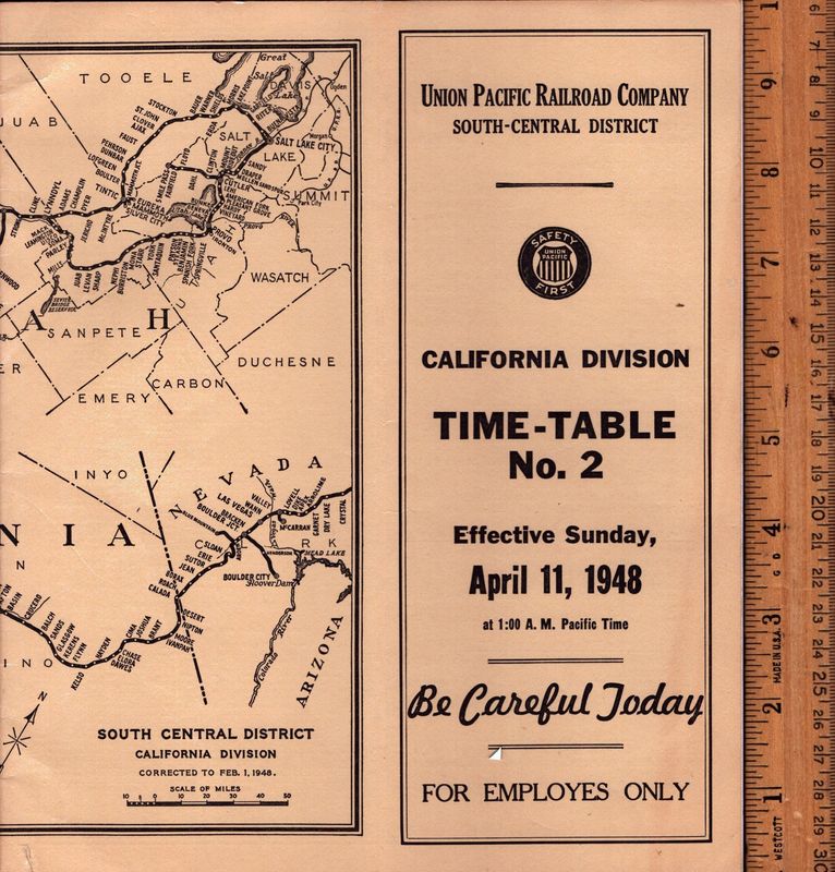 Union Pacific California Division 1948